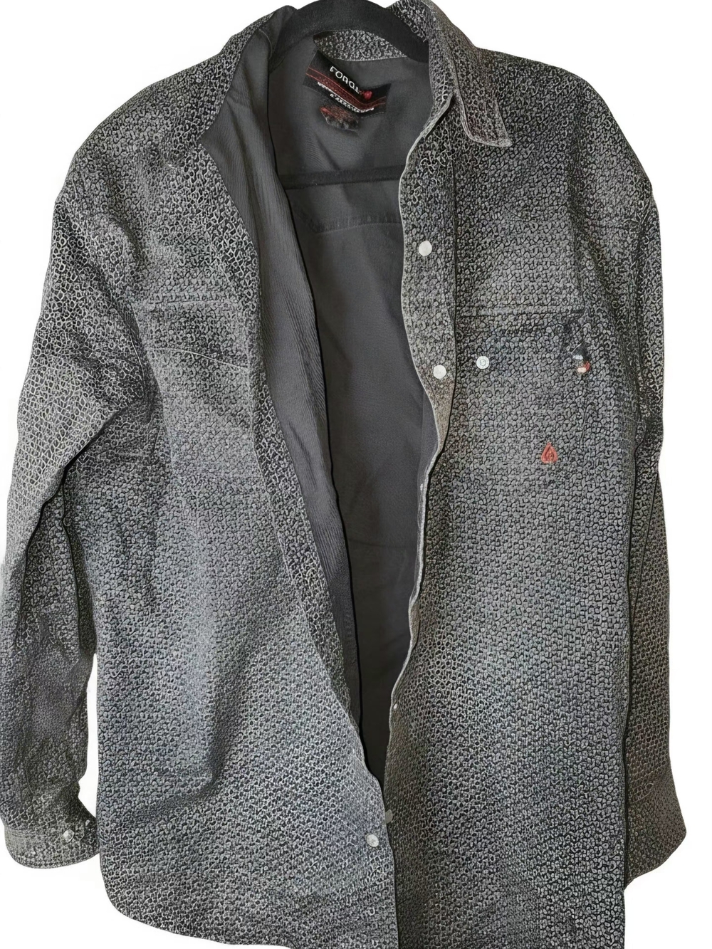 Volcom Men's Black & Gray Patterned Shirt Jacket